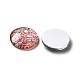 Flatback Half Round/Dome Flower and Plants Pattern Glass Cabochons GGLA-R026-20mm-15-2