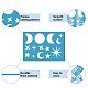 GORGECRAFT 2 Styles Jewelry Shape Template Reusable Earrings Making Plastic Moon Star Sun Cutouts Cutting Stencil Lapidary Templates for Cabochons Bracelets Earrings Making Jewelry DIY Crafts DIY-WH0359-008-4