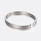 304 Stainless Steel Frosted Bangles BJEW-F305-18P-3