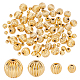 Ph pandahall 80 pièces perles d'espacement plaquées or 18 carats KK-PH0005-08-1