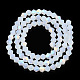 Fili di perle di vetro smerigliato bicono imitazione giada GLAA-F029-JM4mm-A05-2