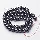 Non-Magnetic Synthetic Hematite Beads Strands G-H1623-8mm-1-2