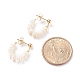 Orecchini pendenti per donna con anello di perle naturali e perline EJEW-TA00054-3