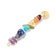 Chakra Natural & Synthetic Gemstone Copper Wire Wrapped Big Pendants PALLOY-JF01610-5