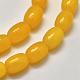 Natural Yellow Jade Beads Strands G-K208-34A-3