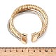 Brazaletes de cadena de serpiente multihilo de hierro bicolor para mujer&nbsp;BJEW-P390-01B-A-3