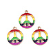 Colgantes de esmalte de aleación de orgullo de color arcoíris ENAM-K067-20-2