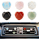 OLYCRAFT 6pcs Heart Natural Stone Car Air Vent Clips Gemstone Car Vent Clips Quartz Crystals Car Vent Clips Heart Stones Car Accessories with Copper Wire for Car Air Vent Accessory - 6 Style AJEW-PH00496-05-1