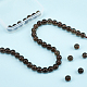 Brins de perles de quartz fumé naturel 1 rang olycraft G-OC0002-17-5