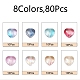 100pcs 10 colores de cuentas de vidrio electrochapado EGLA-YW0001-31-2