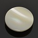 Натуральная белая ракушка перламутр плоские круглые кабошоны SSHEL-E551-27-3