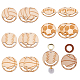 CHGCRAFT 20Pcs 5 Styles Wooden Football Hollow Pendants Undyed Wood Charm Laser Cut Ball Beads for DIY Bracelet Necklace Jewelry Craft Making Length 19.5mm 31.5mm WOOD-CA0001-54-1