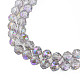 Electroplate Transparent Glass Beads Strands EGLA-N002-34B-C06-3