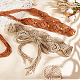 Ahadermaker 2 pièces 2 couleurs cordon de cire tricoté losange chaîne ceinture avec bois perlé AJEW-GA0006-24-4
