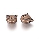 Perles de chaton en alliage de style tibétain X-TIBEP-GC178-R-NR-1
