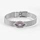 Unisex 304 bracciali cinturino in acciaio inox braccialetti BJEW-L655-025-2
