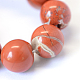 Jaspe rouge naturel brins de perles rondes X-G-E334-6mm-27-4