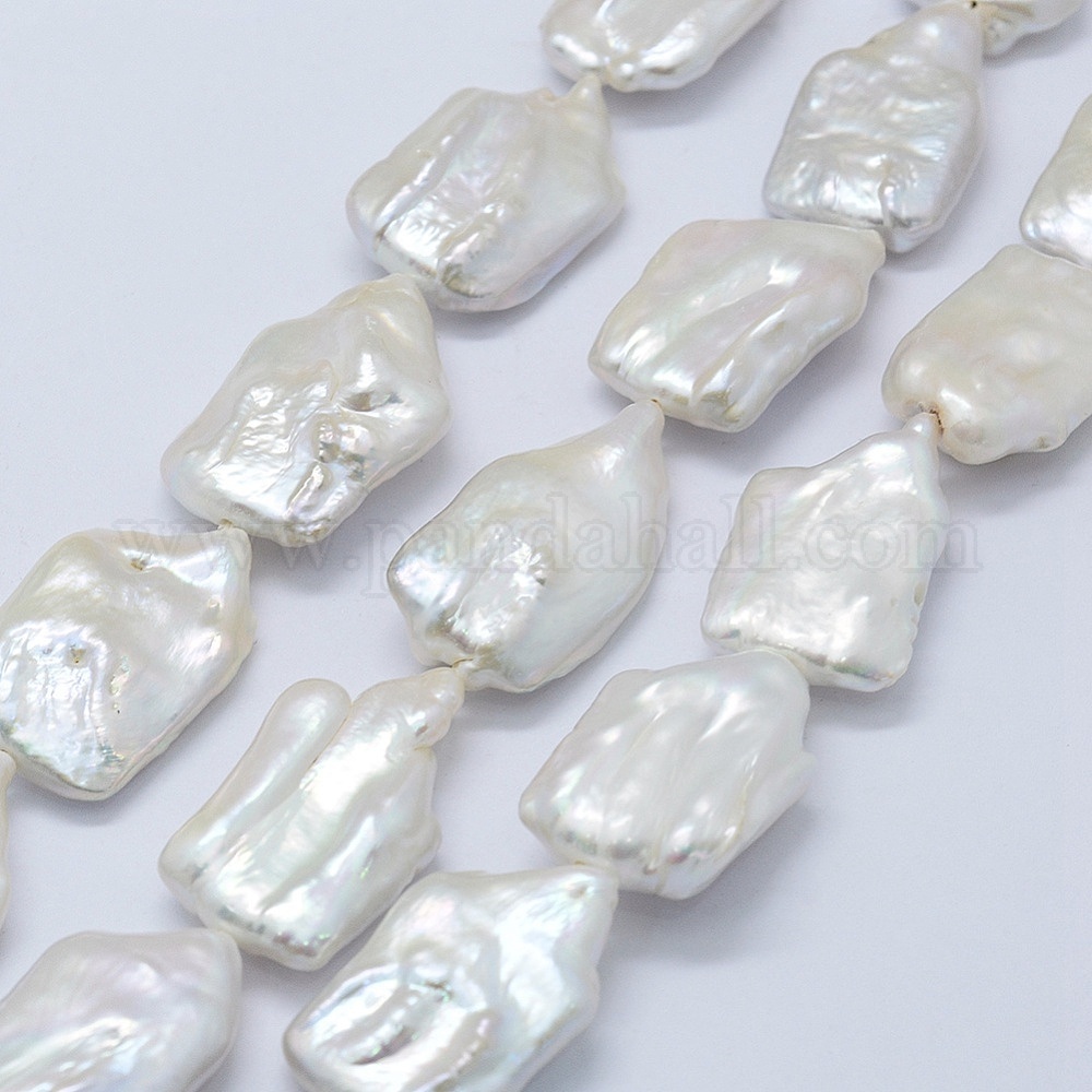 Wholesale Natural Baroque Pearl Keshi Pearl Beads Strands Pandahall Com