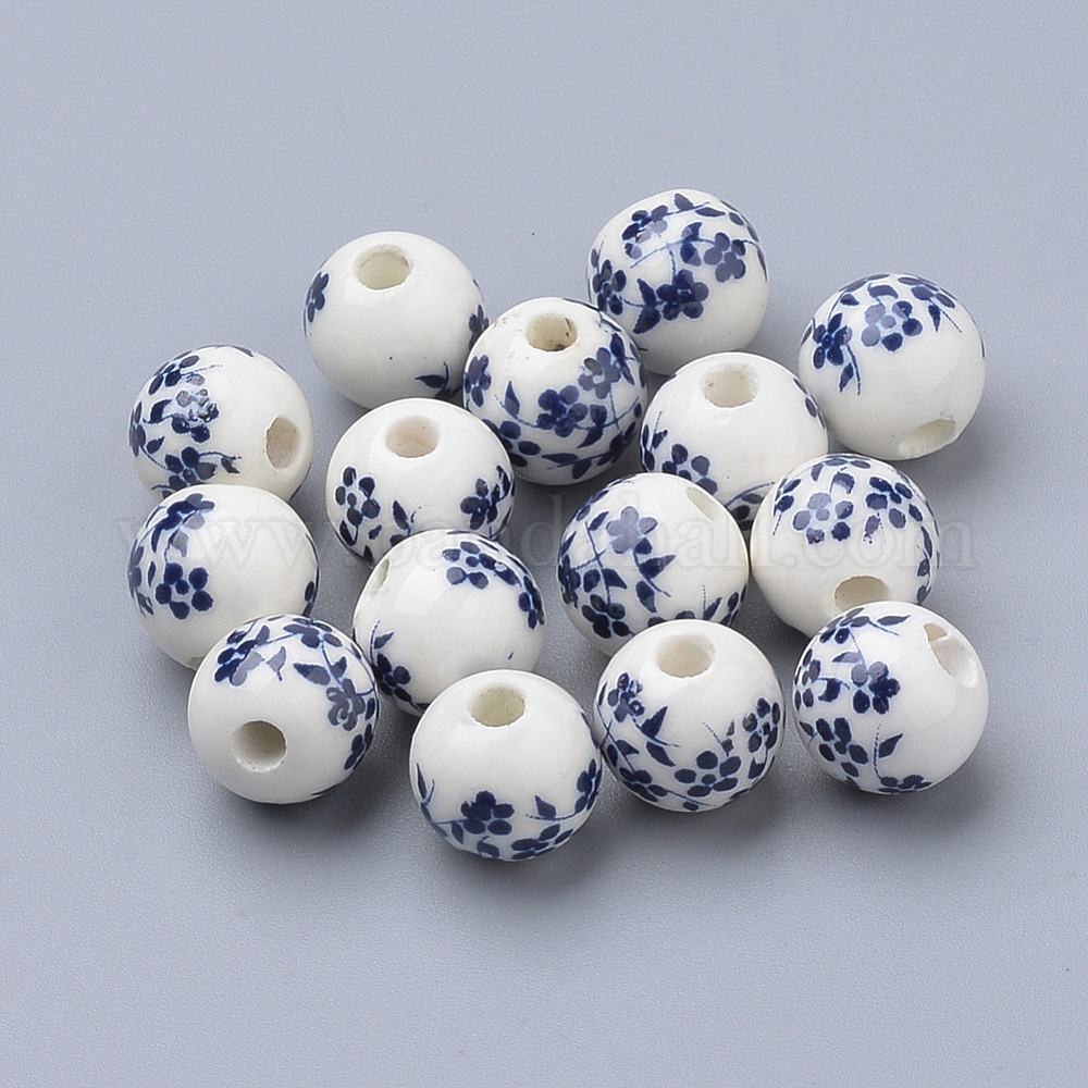 Wholesale Handmade Printed Porcelain Beads - Pandahall.com