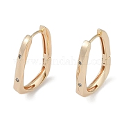 Серьги-кольца из прозрачного кубического циркония EJEW-L292-015G