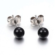 Серьги-гвоздики из нержавеющей стали 304 EJEW-H353-07-G