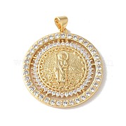 Латунные микропаве прозрачные подвески с фианитом KK-A252-27G
