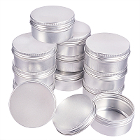 BENECREAT 30 Pack 1 OZ Tin Cans Screw Top Round Aluminum Cans Screw  Containers Tins with Lids- Great for Store Spices, Candies, Tea or Gift  Giving (Black) 