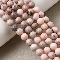 Chapelets de perles de jaspe zèbre rose naturel&nbsp;G-P231-01-6mm
