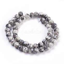 Fili di perline agata tondo sfaccettato naturale&nbsp;G-S133-07