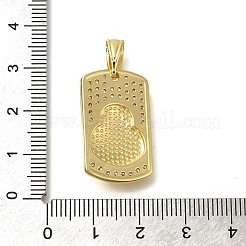 Pendentifs avec zircon cubiques à micro-pavés en laiton&nbsp;KK-Z086-25G