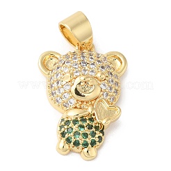 Placage en rack pendentifs en zircone cubique pavés de laiton&nbsp;KK-R144-16G