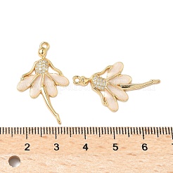 Pendentifs en laiton zircon cubique transparent&nbsp;KK-S531-25G