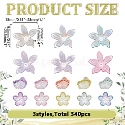 320pcs 16 Farben transparente Acrylperlen&nbsp;TACR-AR0001-31