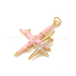 Pendentifs en laiton plaqué micro pavé&nbsp;KK-S366-08G