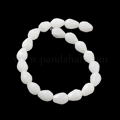 Natürliche weiße Jade perlen Stränge&nbsp;G-P520-B14-01