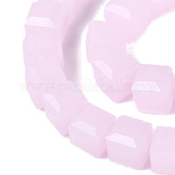 Chapelets de perles en verre imitation jade&nbsp;GLAA-R041-8x8mm-B03