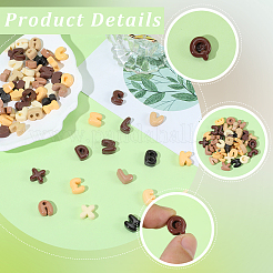 100 Stück opake Harz-Cabochons&nbsp;CRES-SC0003-26