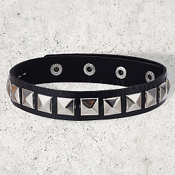 2 Armreif aus Legierung und PU-Leder&nbsp;AJEW-CY0002-15C
