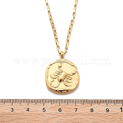 Collane con ciondolo a forma di costellazione in acciaio inossidabile 304&nbsp;NJEW-K392-01G-08