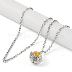 Colliers en laiton avec pendentif en émail&nbsp;NJEW-G089-07P-02