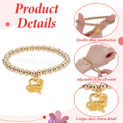 36 bracciale di perline rotonde in plastica CCB&nbsp;BJEW-DR00021