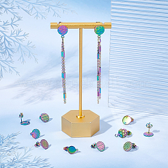 28 pièce de 7 styles de boucles d'oreilles à tige en acier inoxydable 304 avec placage ionique (IP)&nbsp;STAS-UN0040-49
