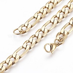 Ionenplattierung (IP) 304 Edelstahl Figaro Kettenarmbänder&nbsp;BJEW-P236-20G