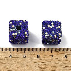 Perles de strass en argile polymère en forme de cube&nbsp;CLAY-NH0001-08