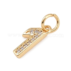 Breloques en laiton zircon cubique transparent&nbsp;KK-G544-04G-01