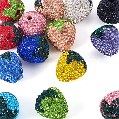 14 Stück 14 Farben handgefertigtes Polymer mit Strass-Tonperlen&nbsp;CLAY-BT0001-09