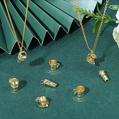 8 Stück 4 Stile Messing Emaille Charms&nbsp;KK-BBC0023-94