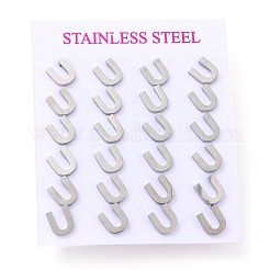 Anlaufgeschützte Ohrstecker aus 304 Edelstahl mit griechischem Alphabet&nbsp;STAS-D007-07P-23