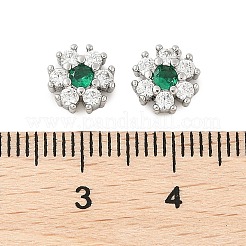 Perles de zircone cubique micro pave en Laiton&nbsp;KK-U056-16P-01