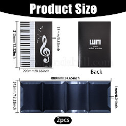 Cartella di spartiti per pianoforte in plastica PP da 6 pagina&nbsp;AJEW-WH0609-433